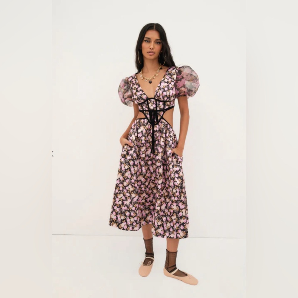 For Love & Lemons Maddison Midi Dress